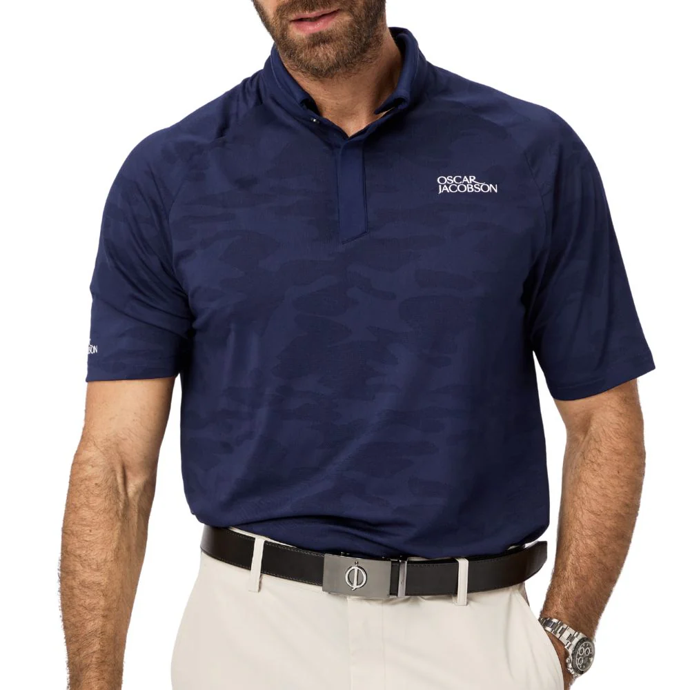 Oscar Jacobson Herald Men's Golf Polo Shirt 2026 - Navy - Image 3