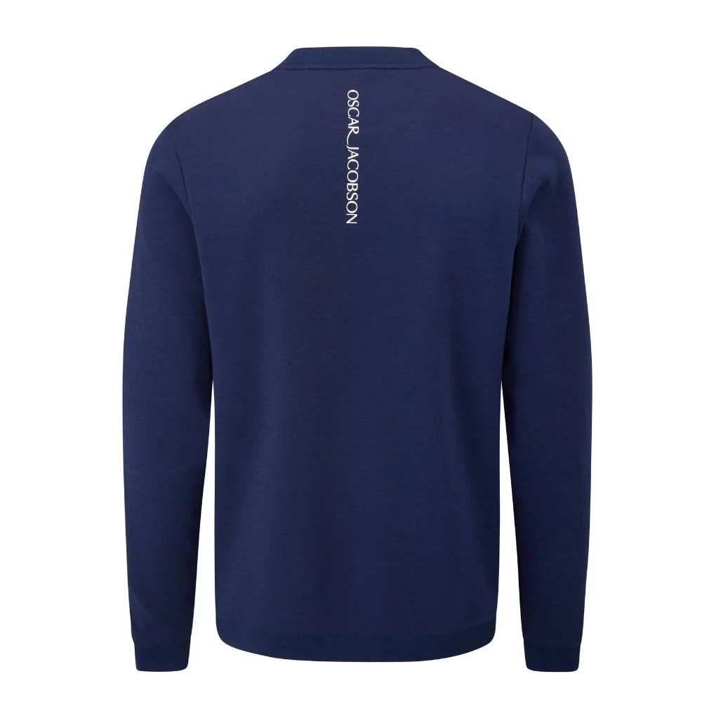 Oscar Jacobson Johnstone Tour Men's Pullover Golf Top - Navy - Image 2