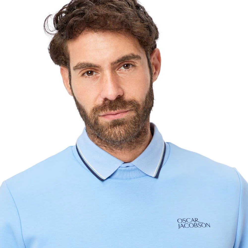 Oscar Jacobson Johnstone Tour Men's Pullover Golf Top 2026 - Dodger Blue - Image 3
