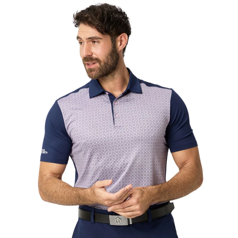 Oscar Jacobson Kenson Men's Golf Polo Shirt 2026 - Lavender - Image 2