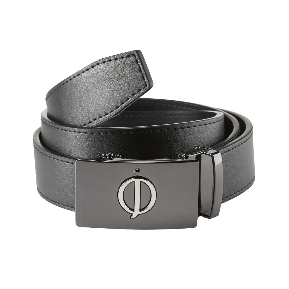 Oscar Jacobson Leather Golf Belt - Black