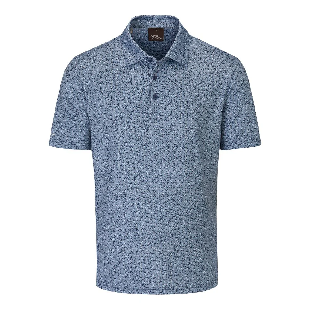 Oscar Jacobson Northcote Mens Golf Polo Shirt 2025 - Skyway