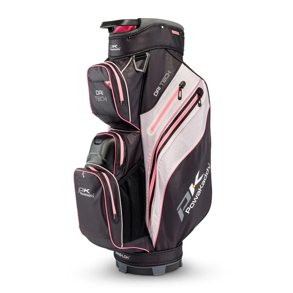 PowaKaddy Dri Tech Golf Cart Bag - Black / Pink