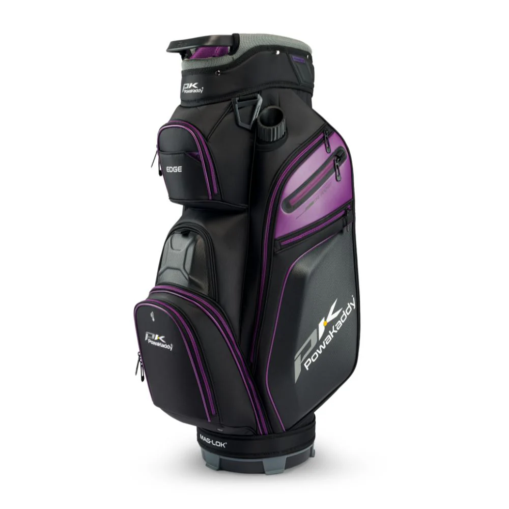 PowaKaddy Edge Golf Cart Bag - Black / Purple