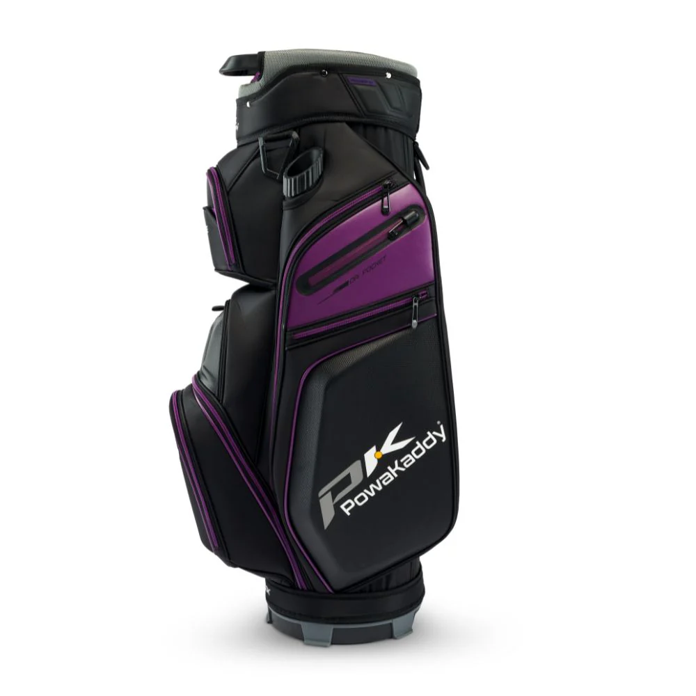 PowaKaddy Edge Golf Cart Bag - Black / Purple - Image 2