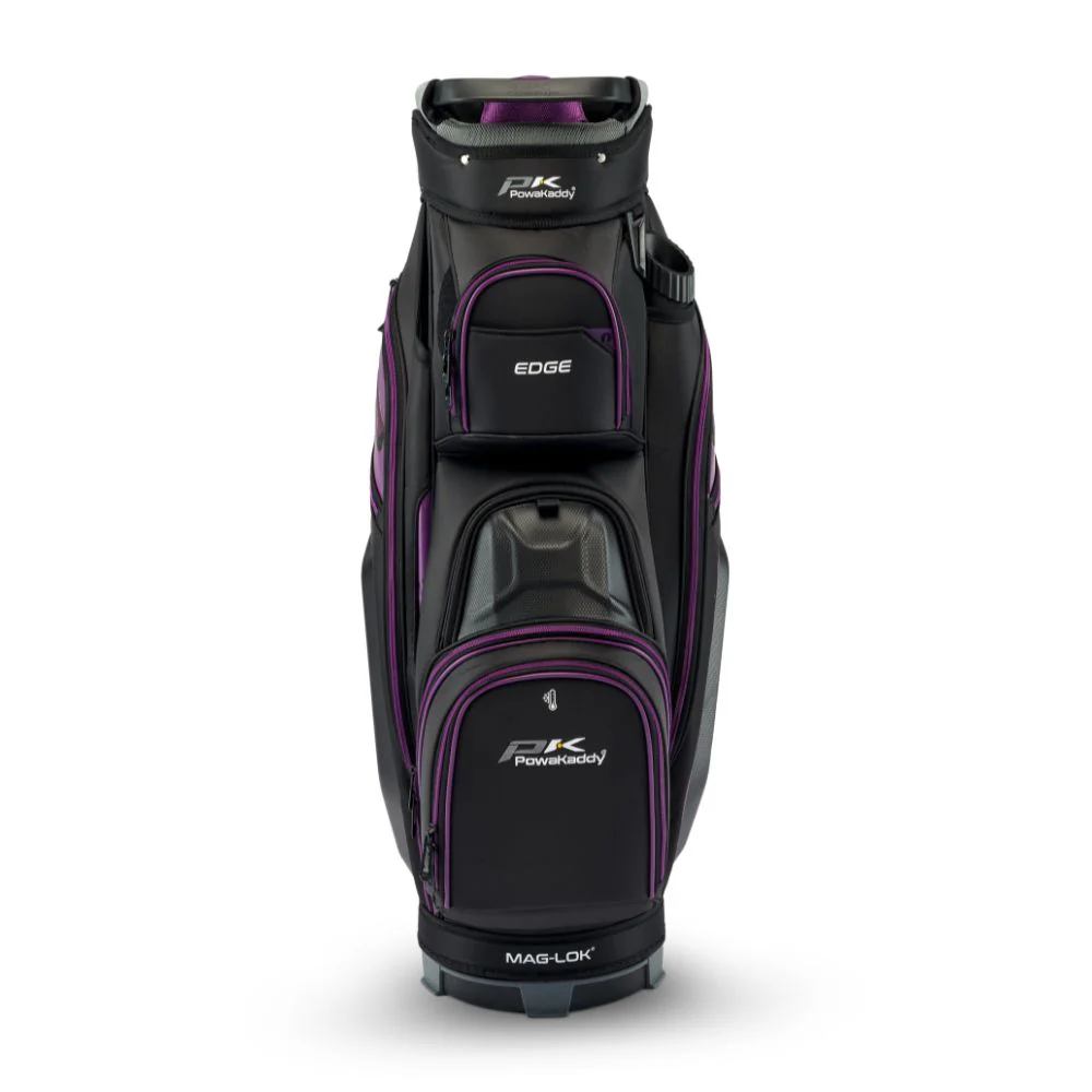PowaKaddy Edge Golf Cart Bag - Black / Purple - Image 3