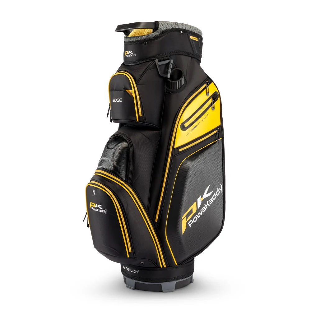Powakaddy Edge Golf Cart Bag -  Black / Yellow
