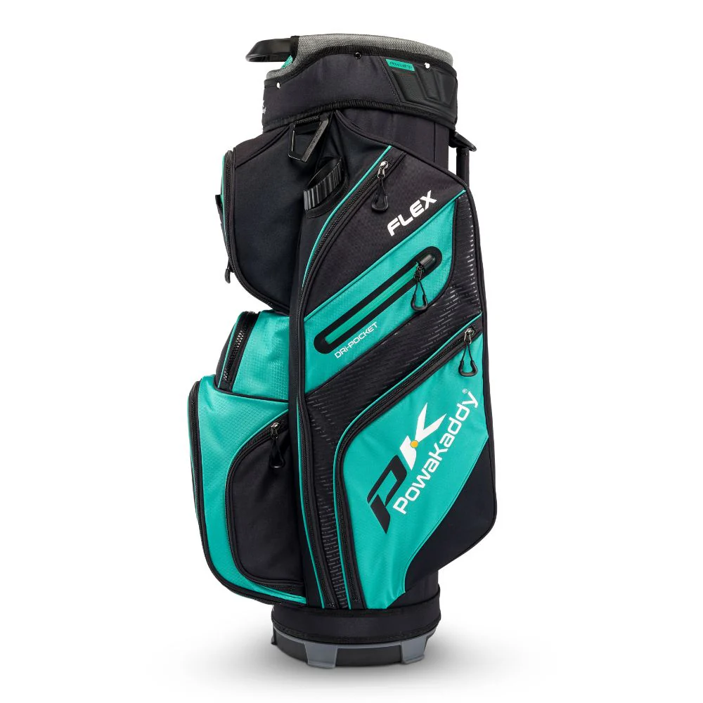 Powakaddy Flex Golf Cart Bag - Grey / Teal - Image 3