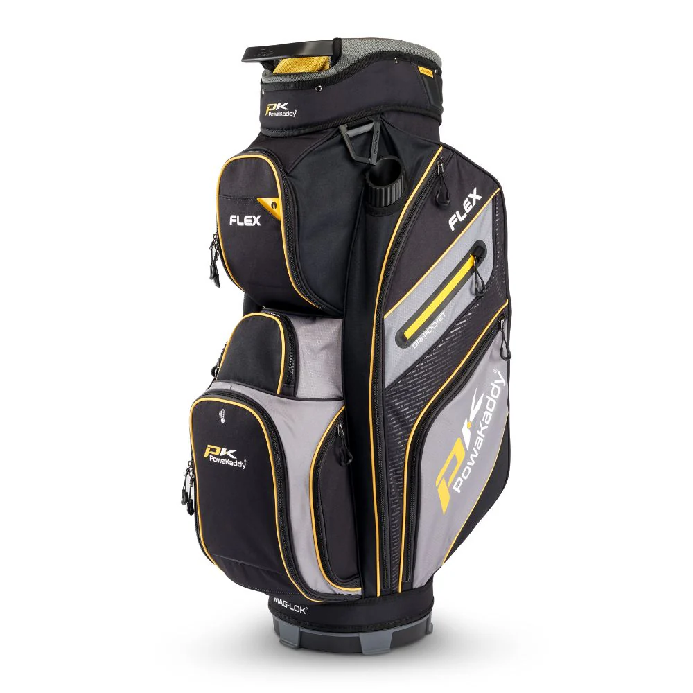 Powakaddy Flex Golf Cart Bag - Grey / Yellow
