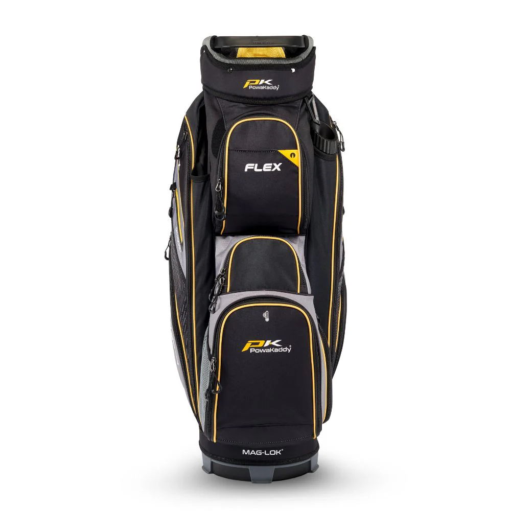 Powakaddy Flex Golf Cart Bag - Grey / Yellow - Image 3