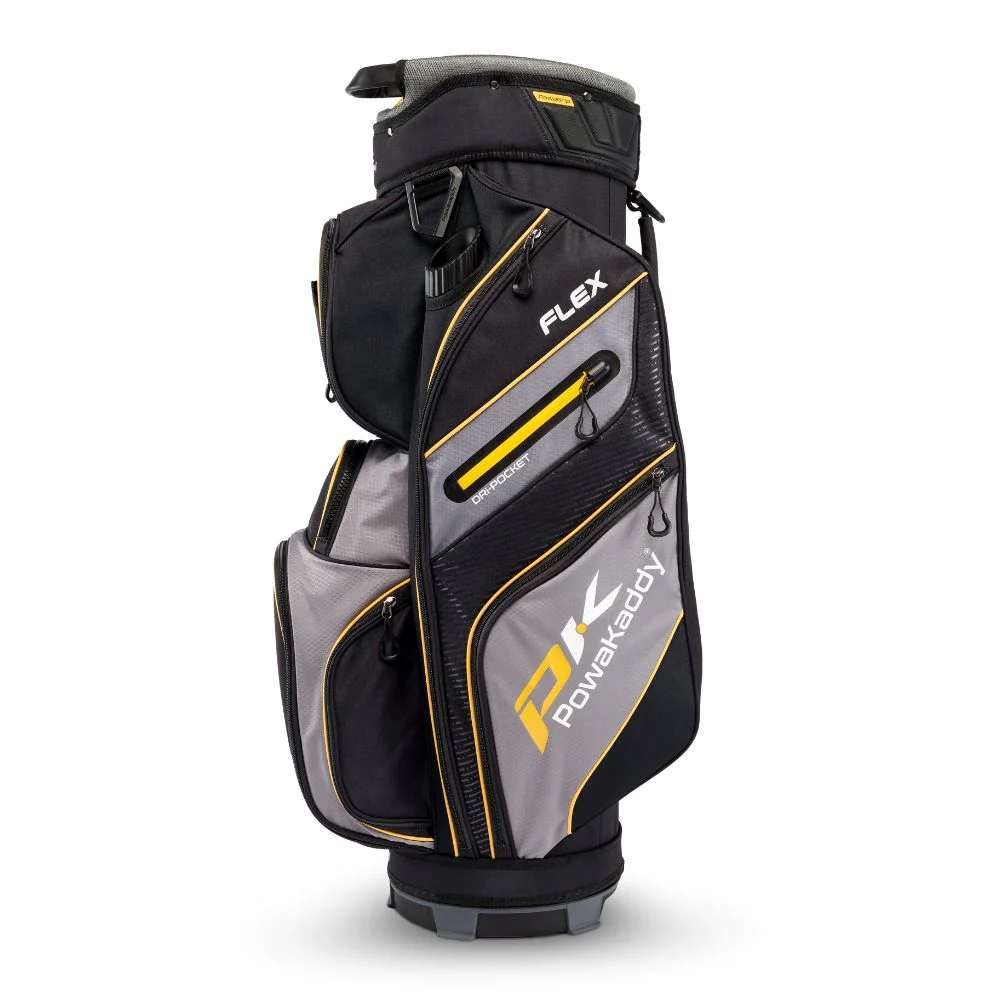 Powakaddy Flex Golf Cart Bag - Grey / Yellow - Image 4