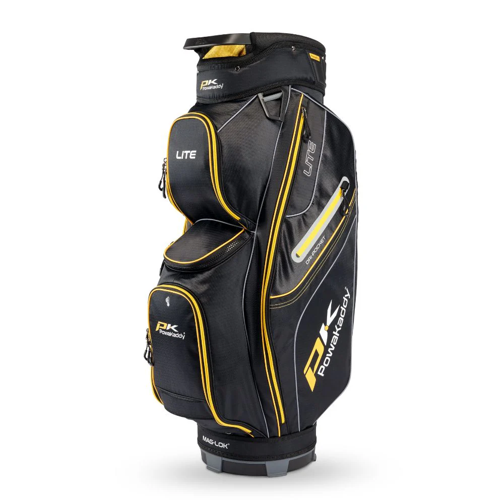 PowaKaddy Lite Golf Cart Bag - Black / Yellow