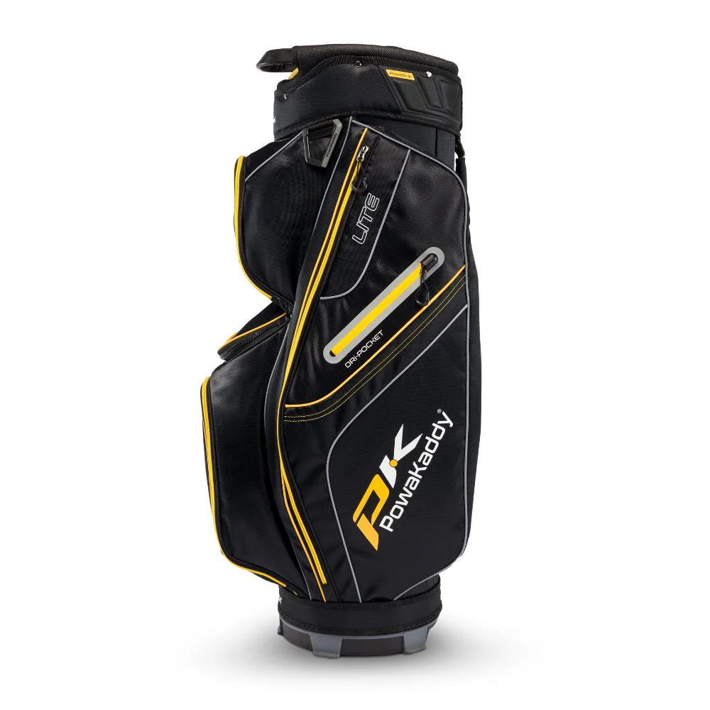 PowaKaddy Lite Golf Cart Bag - Black / Yellow - Image 4