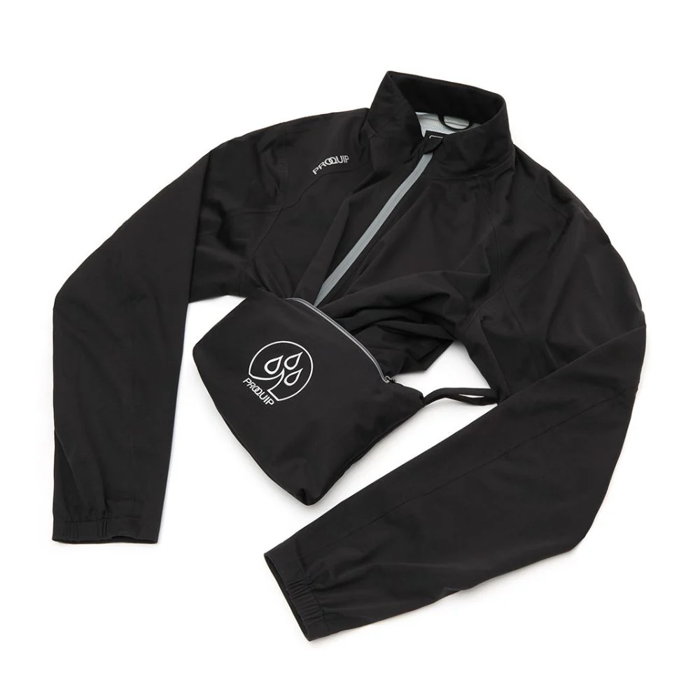 ProQuip Propac Lite Packable Waterproof Golf Jacket - Black - Image 3