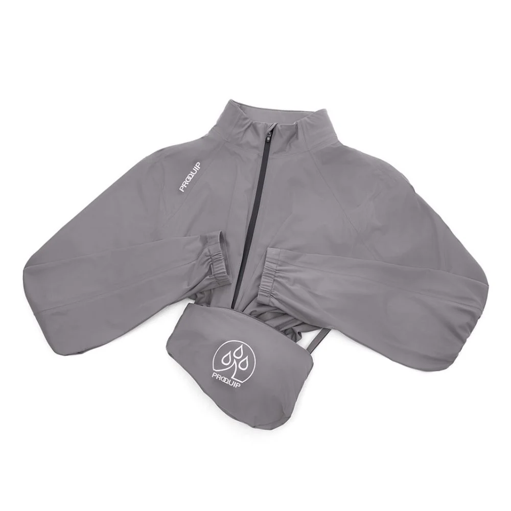 ProQuip Propac Lite Packable Waterproof Golf Jacket - Quiet Shade / Black - Image 3