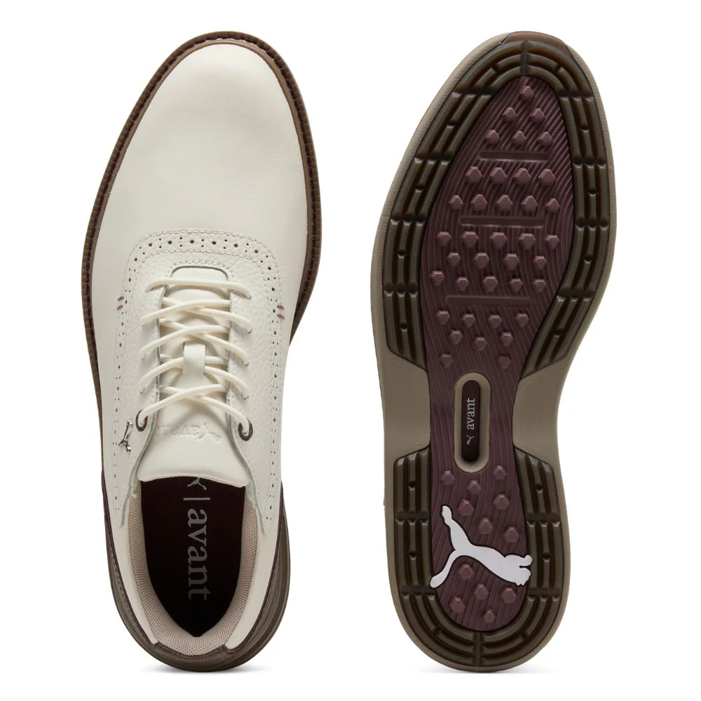 PUMA Avant 2.0 Spikeless Golf Shoes 2026 - Warm White / Mouse Grey / Totally Taupe - Image 4