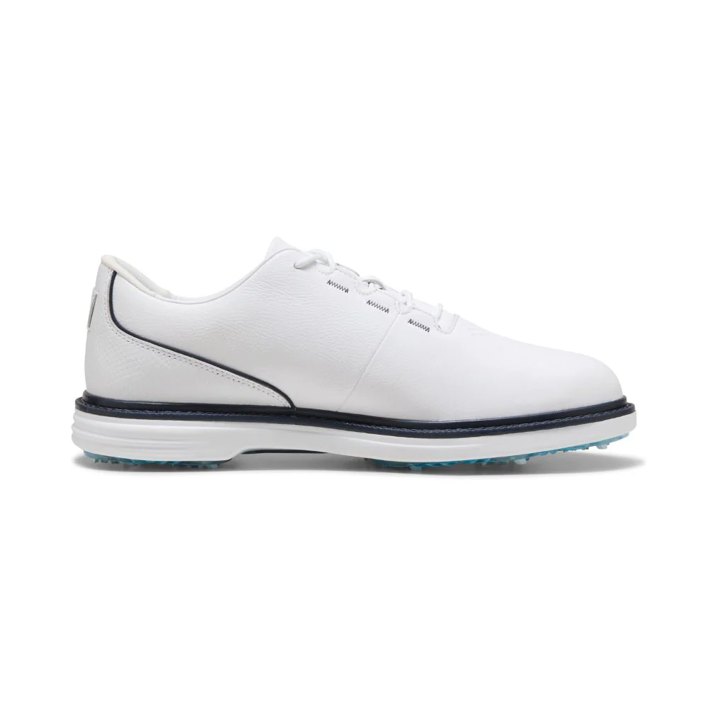 PUMA Avant Tour Spiked Golf Shoes 2026 - White / Deep Navy - Image 2