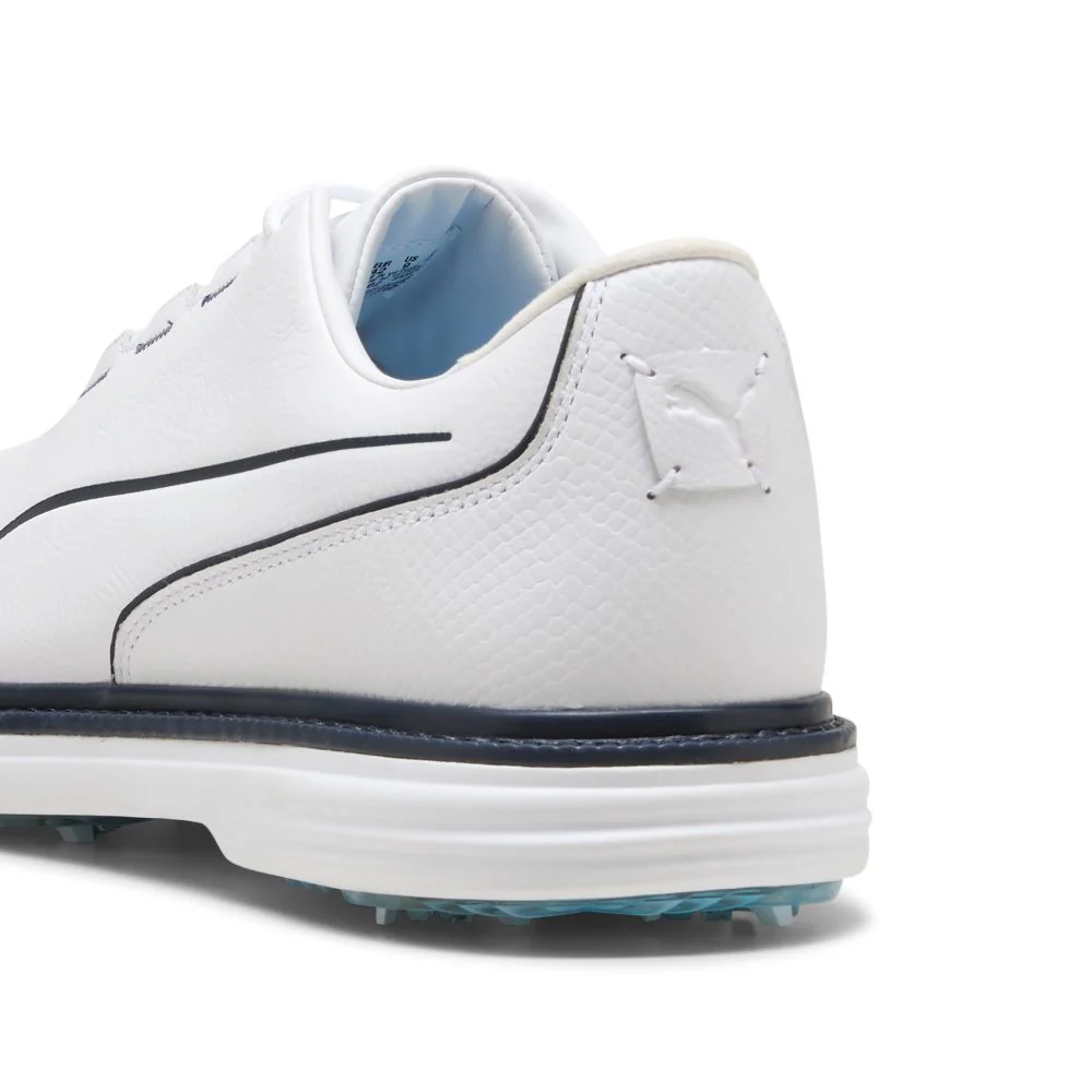 PUMA Avant Tour Spiked Golf Shoes 2026 - White / Deep Navy - Image 6