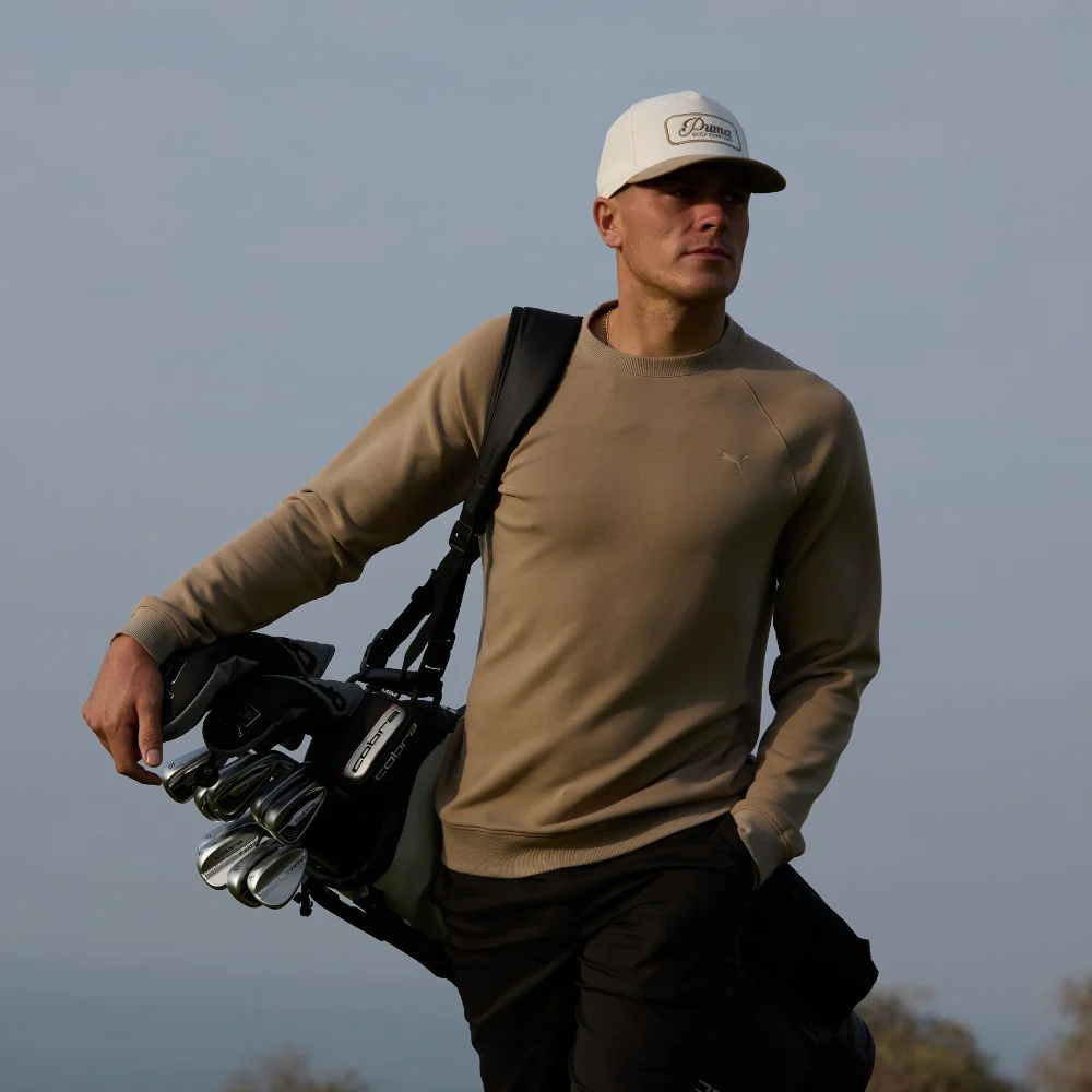 PUMA Cloudspun Fleece Golf Crewneck 2026 - Ice Coffee - Image 3