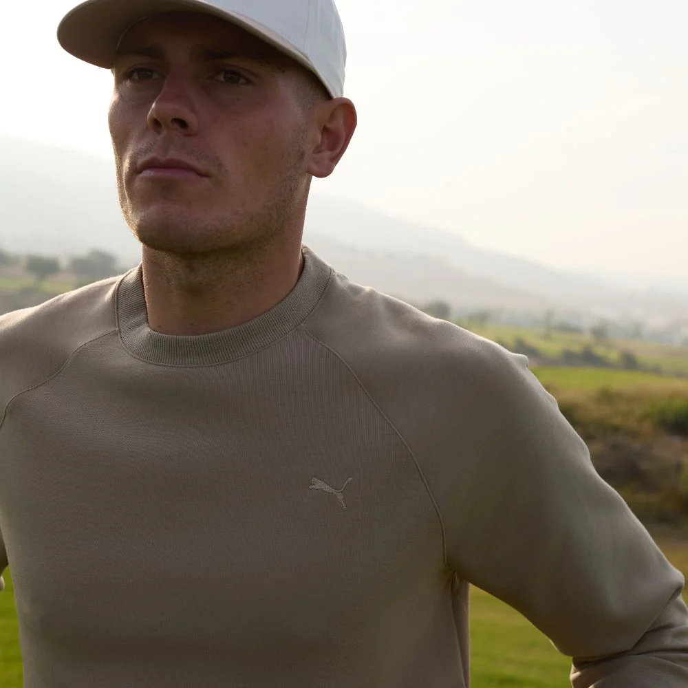 PUMA Cloudspun Fleece Golf Crewneck 2026 - Ice Coffee - Image 5