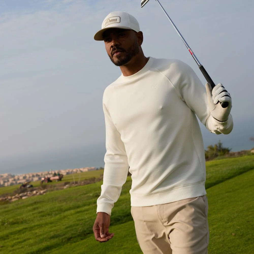 PUMA Cloudspun Fleece Golf Crewneck 2026 - Warm White - Image 4