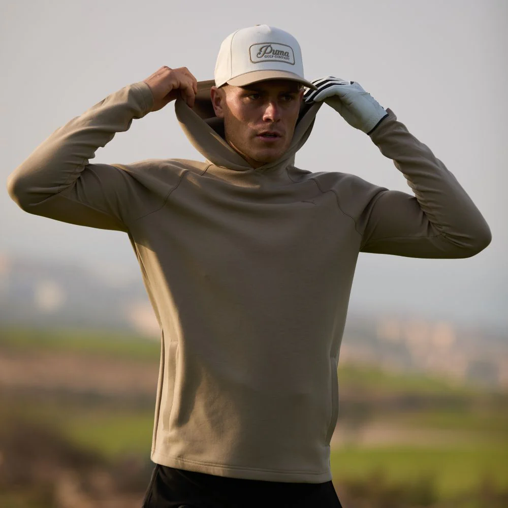 PUMA Cloudspun Fleece Golf Hoodie 2026 - Ice Coffee - Image 4