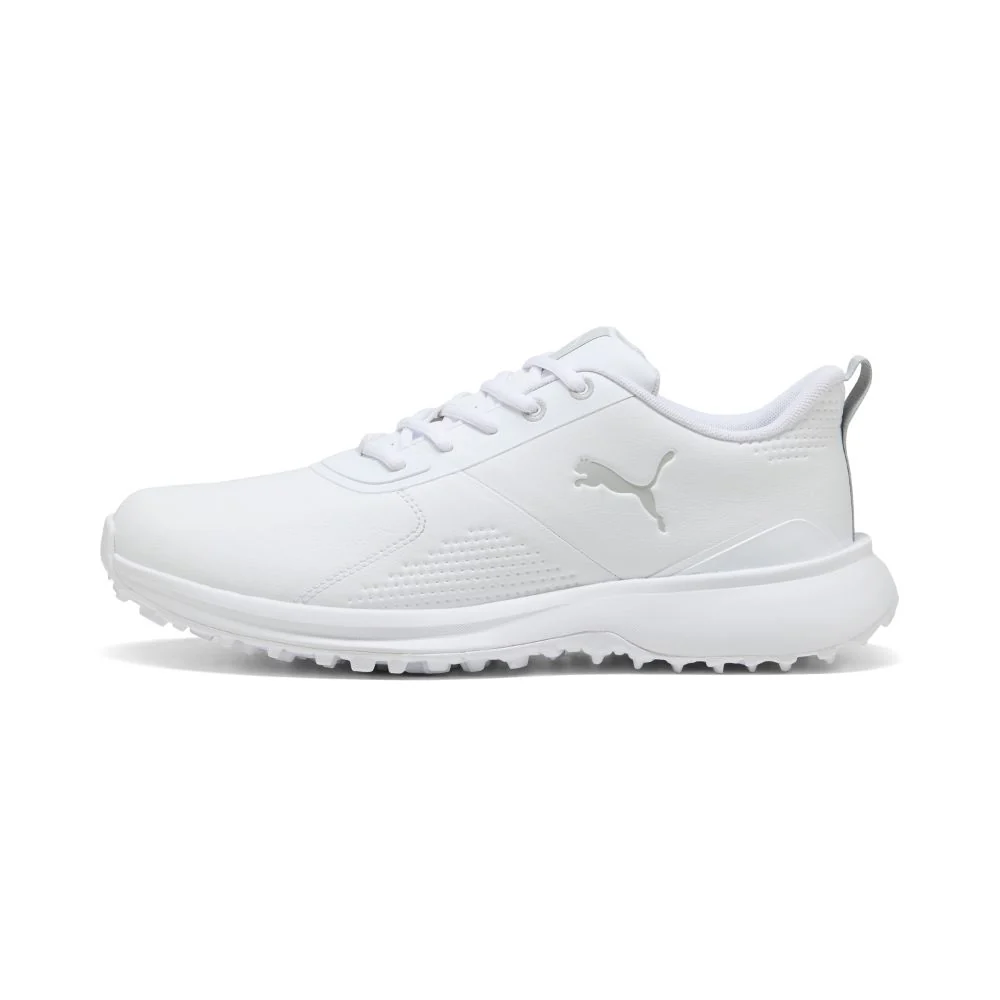 PUMA Fusion Grip 6 Evo Spikeless Golf Shoes 2026  - White / Ash Grey