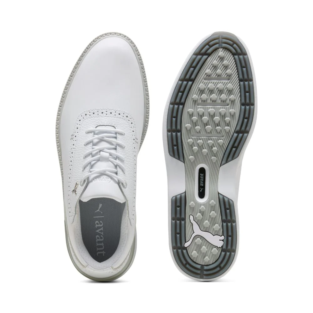 PUMA Avant 2.0 Spikeless Golf Shoes 2026 - White / Ash Grey / Slate Sky - Image 3