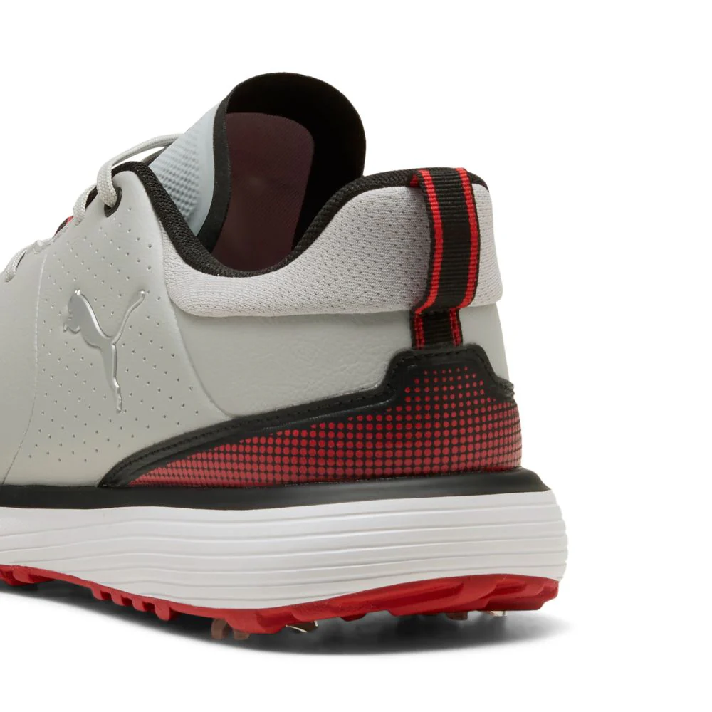 PUMA Fusion Grip ST Spiked Golf Shoes 2026 - Ash Grey / Black / Candy Apple - Image 6
