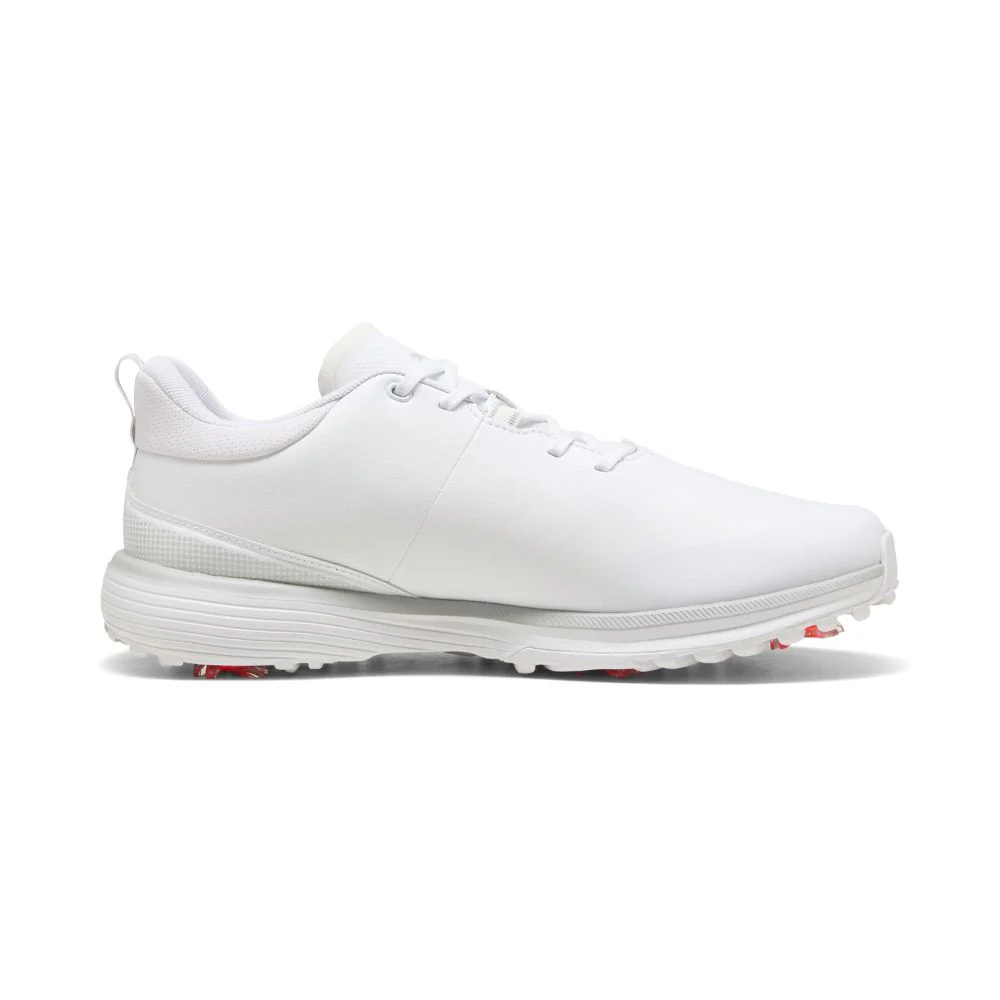 PUMA Fusion Grip ST Spiked Golf Shoes 2026 - White / Silver / Ash Grey - Image 2