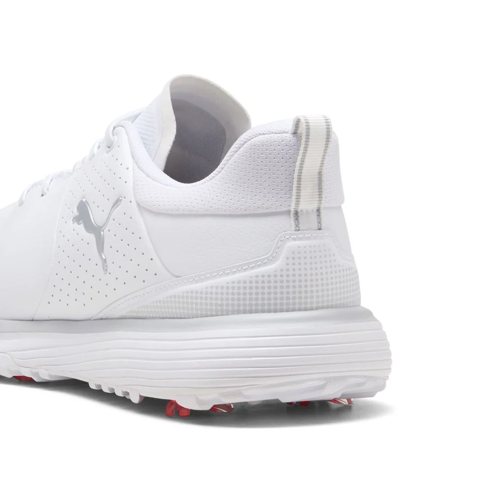 PUMA Fusion Grip ST Spiked Golf Shoes 2026 - White / Silver / Ash Grey - Image 6