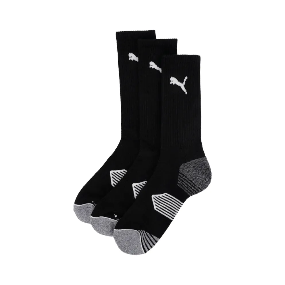 PUMA Golf Essential Crew Cut 3 Pair Sock Pack 2026 - Black - Image 2