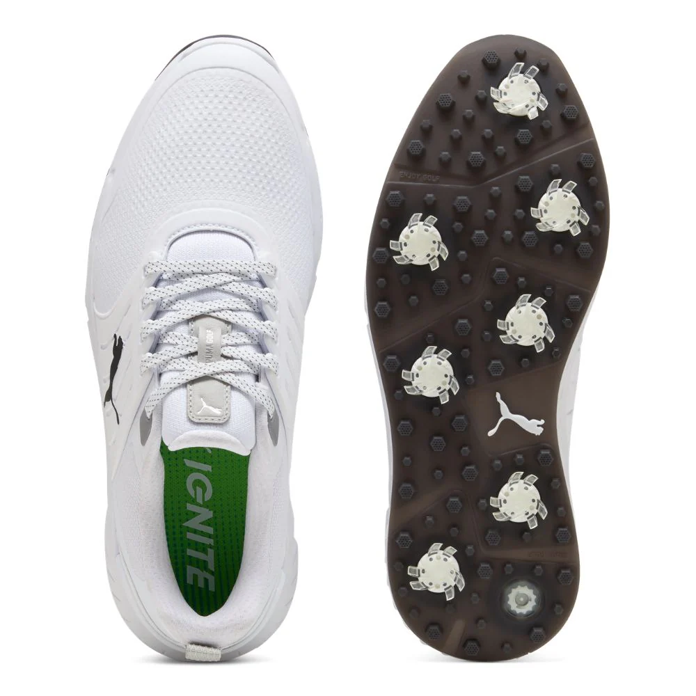 PUMA IGNITE Elevate 2 Tour Spiked Golf Shoes 2026 - White / Black - Image 3
