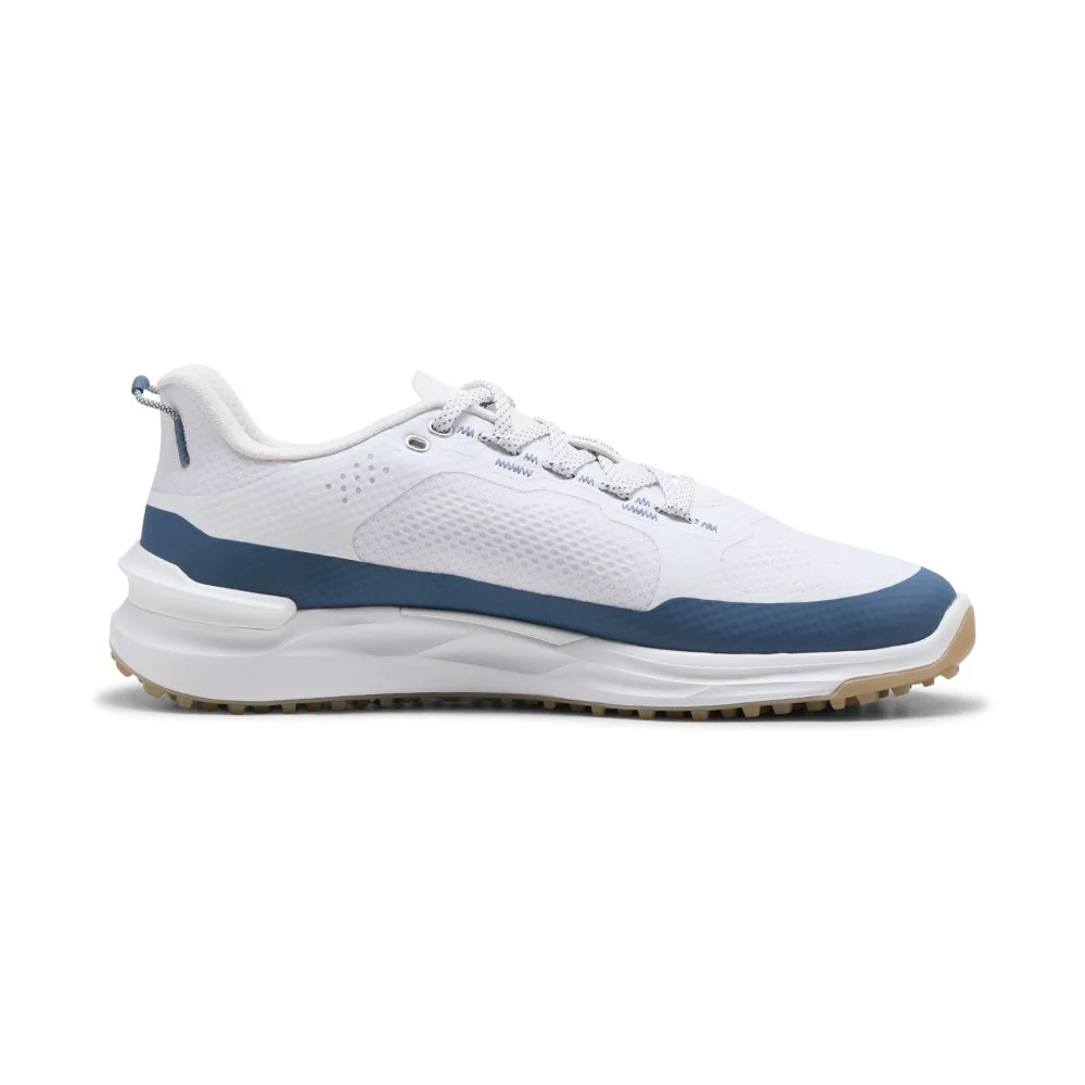 PUMA IGNITE Elevate X Spikeless Golf Shoes 2026 - White / Dark Indigo - Image 2
