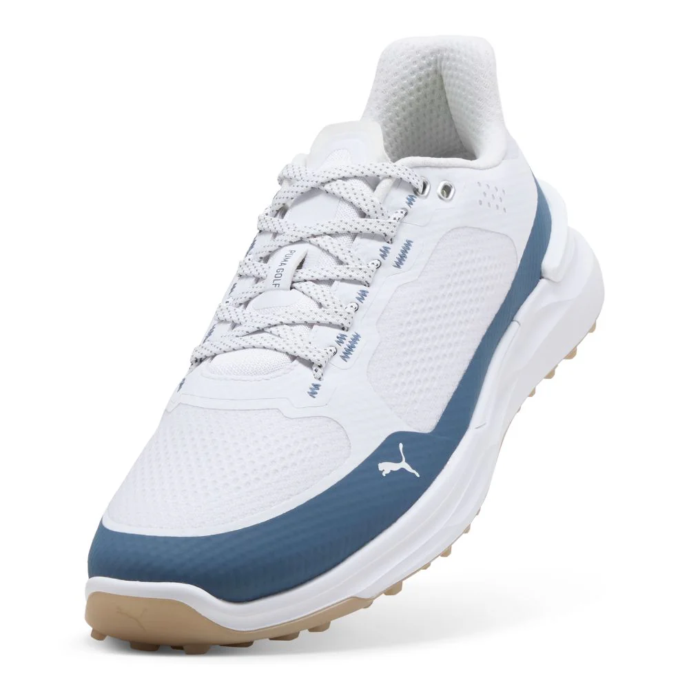 PUMA IGNITE Elevate X Spikeless Golf Shoes 2026 - White / Dark Indigo - Image 5