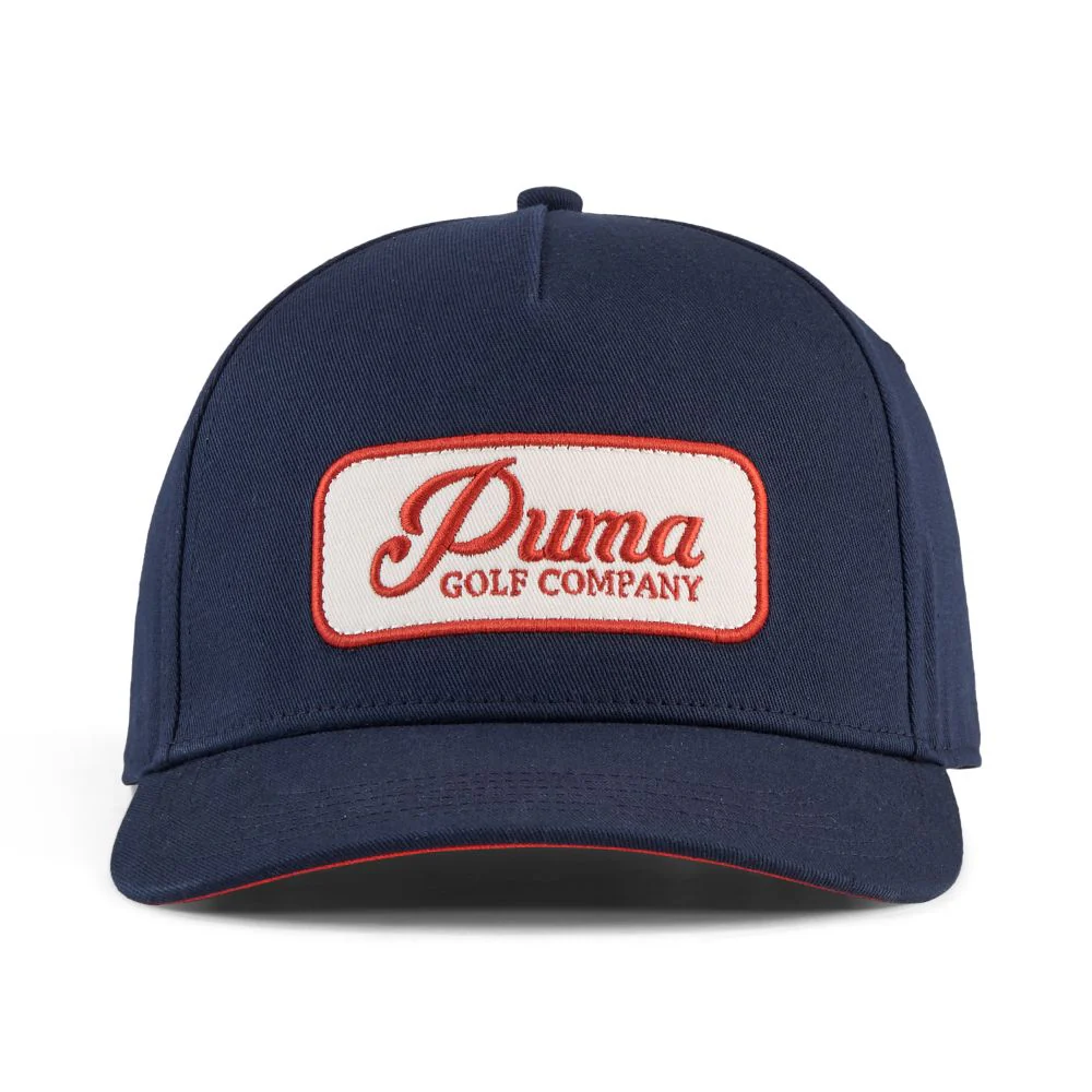 PUMA Jupiter Golf Cap 2026 - Deep Navy / Candy Apple