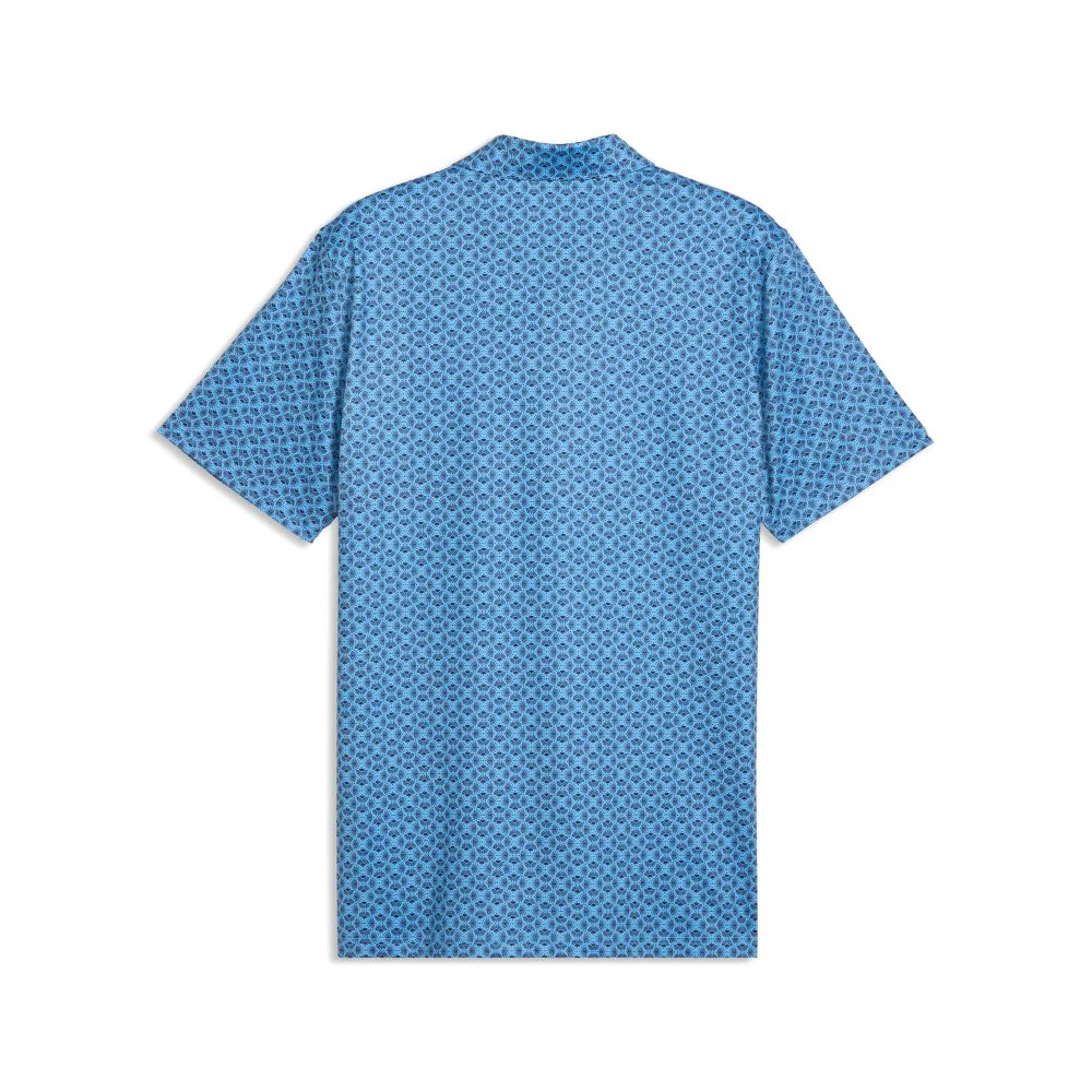 PUMA MATTR Scallop Men's Golf Polo Shirt 2026 - Team Light Blue / Deep Navy - Image 2