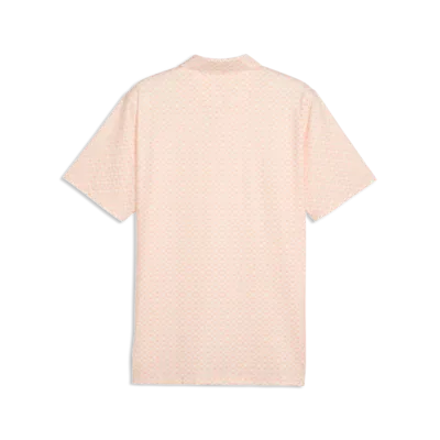 PUMA MATTR Scallop Men's Golf Polo Shirt 2026 - Warm White / Melon Glow - Image 2