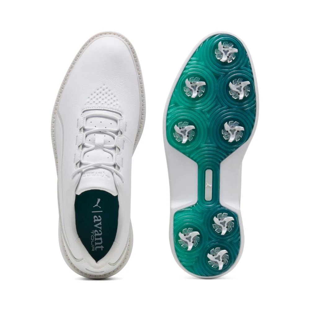 PUMA Avant Tour Spiked Golf Shoes 2026 - White / Feather Grey - Image 3