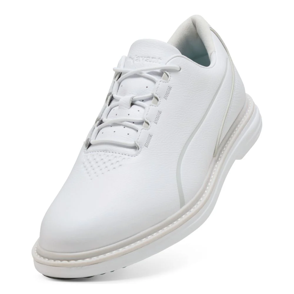 PUMA Avant Tour Spiked Golf Shoes 2026 - White / Feather Grey - Image 5