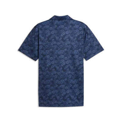 PUMA Pure 2.0 Floral Men's Golf Polo Shirt 2026 - Deep Navy - Image 2
