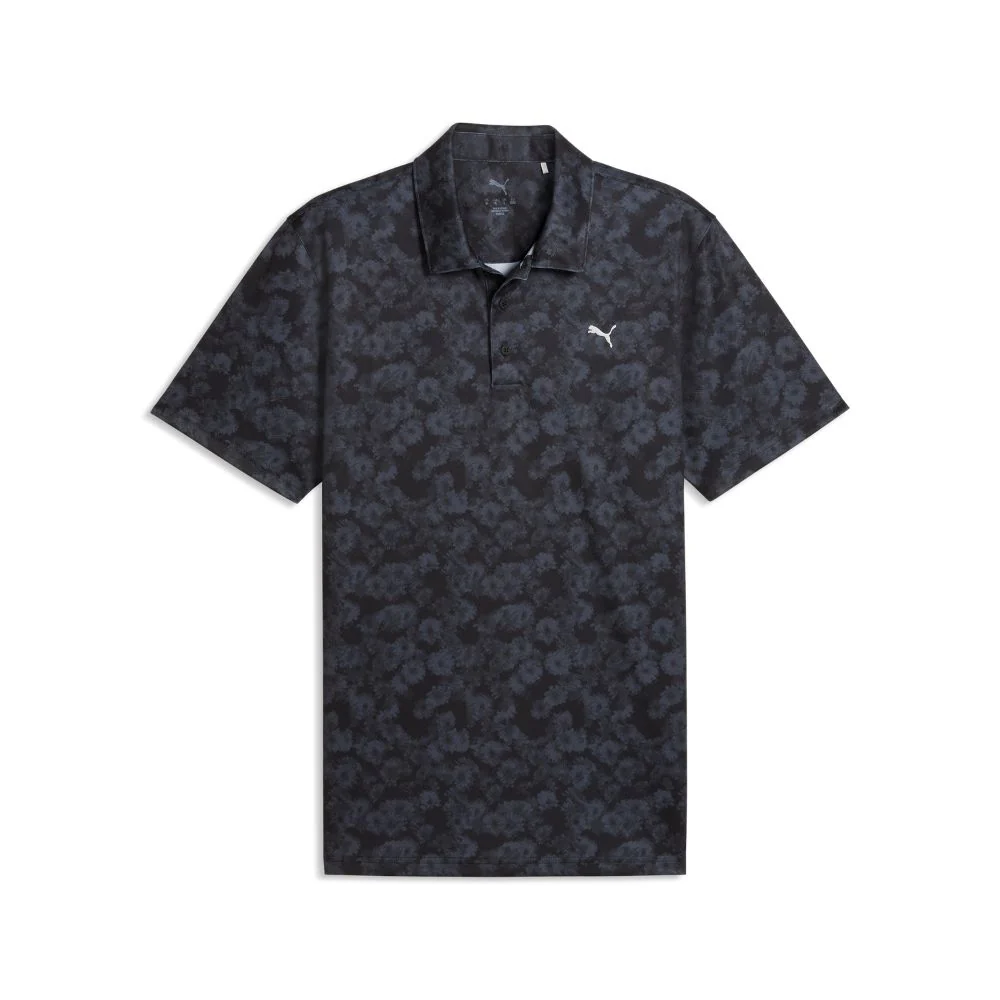 PUMA Pure 2.0 Floral Men's Golf Polo Shirt 2026 - Black