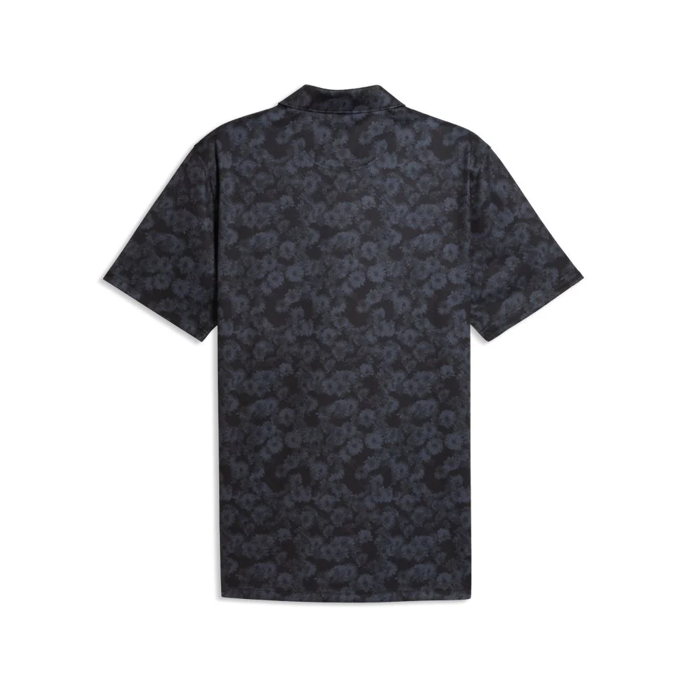 PUMA Pure 2.0 Floral Men's Golf Polo Shirt 2026 - Black - Image 2