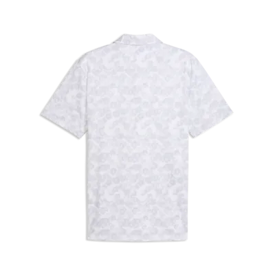 PUMA Pure 2.0 Floral Men's Golf Polo Shirt 2026 - White Glow - Image 2