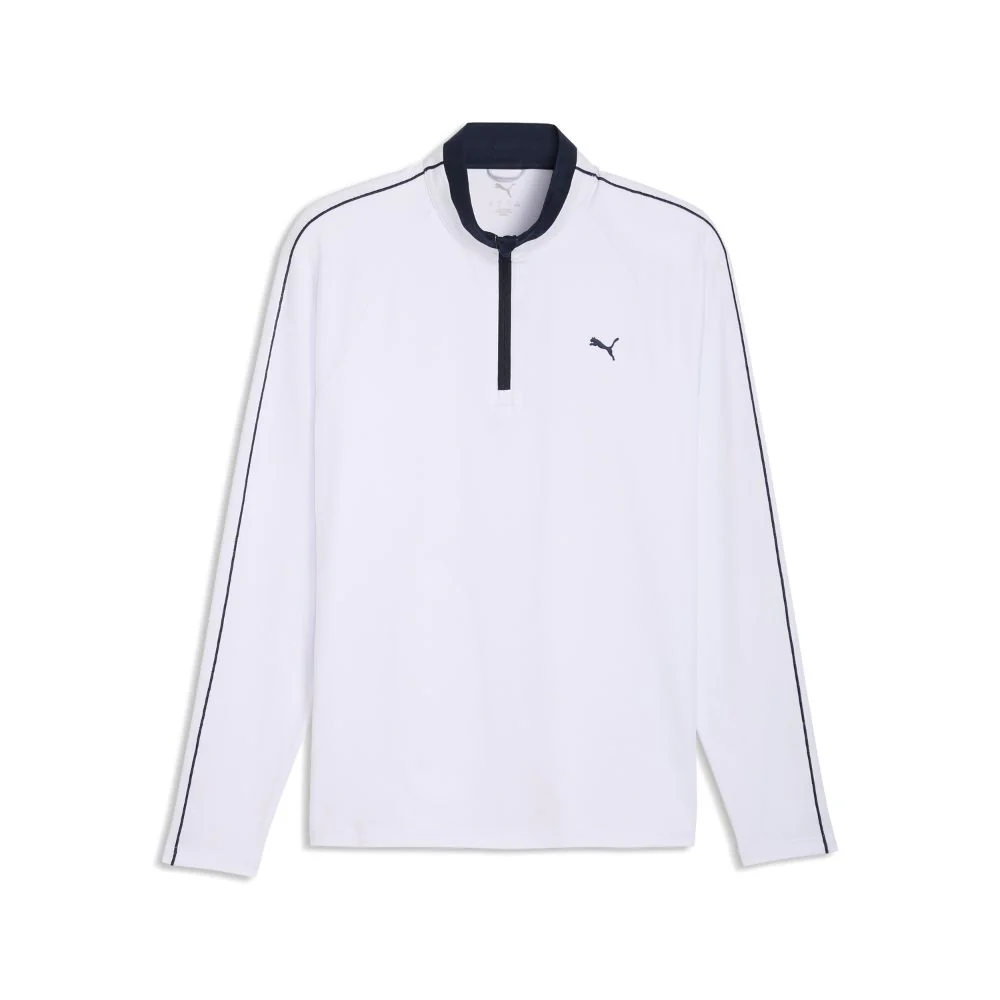 PUMA Pure 3.0 Golf ¼ Zip 2026 - White Glow / Deep Navy