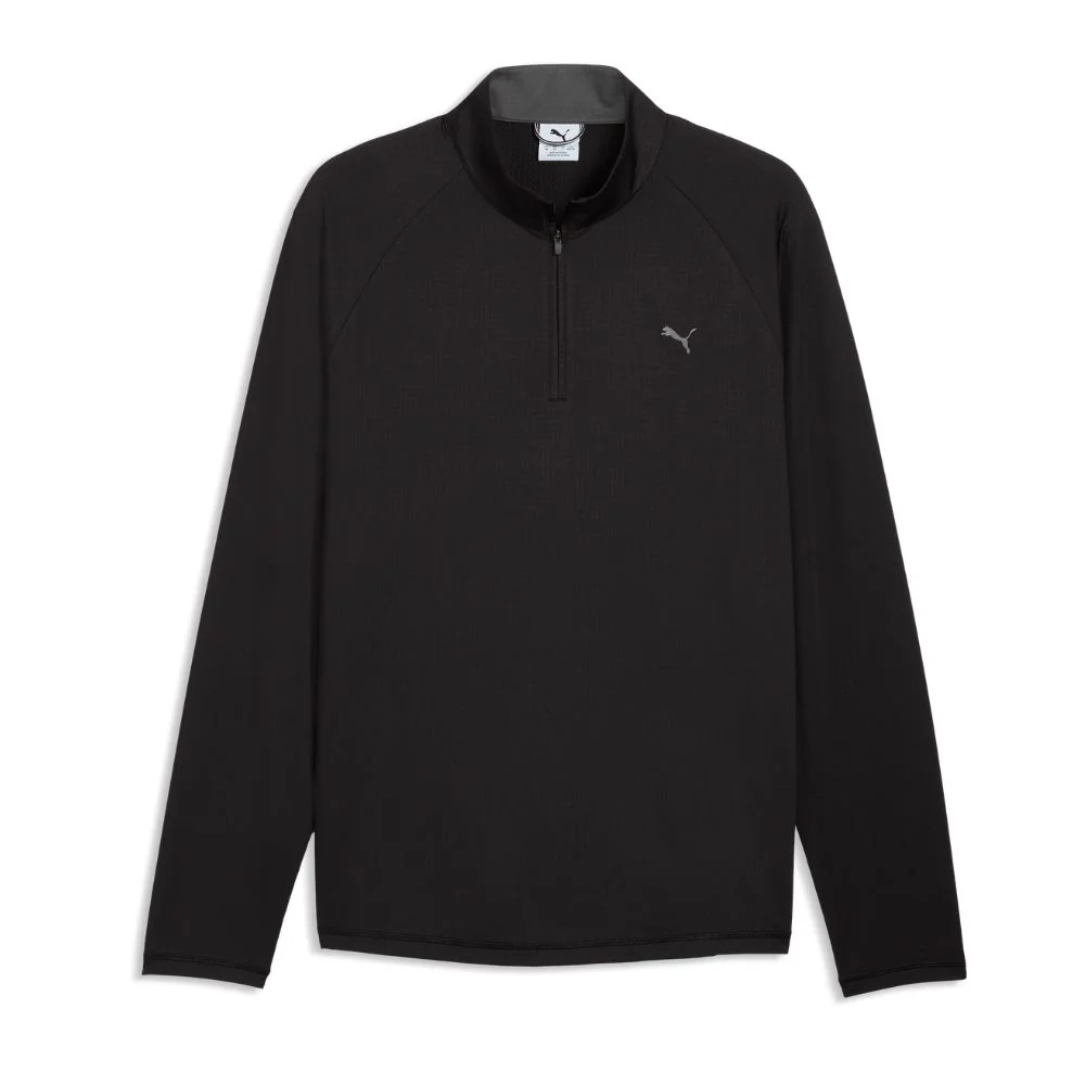 PUMA Pure Grid 1/4 Zip Men's Golf Top 2026 - Black