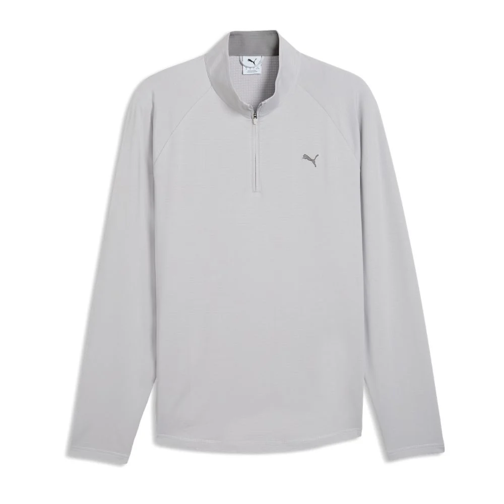 PUMA Pure Grid 1/4 Zip Men's Golf Top 2026 - Platino Grey