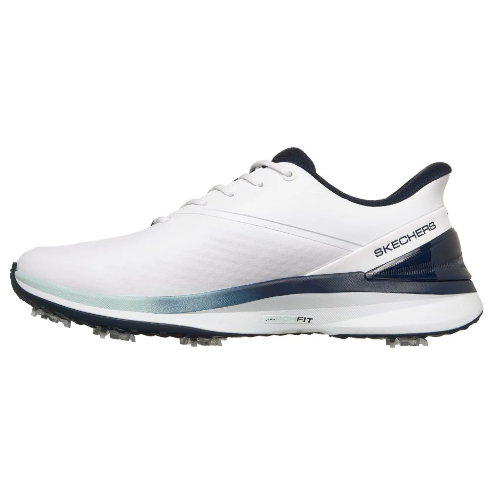 Skechers Blade Tour Slip-In Spiked Golf Shoes 2026 - 214145 - White / Navy - Image 3