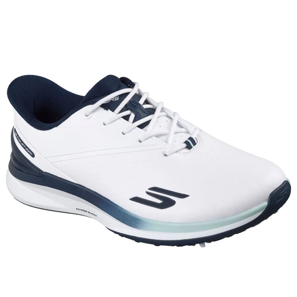 Skechers Blade Tour Slip-In Spiked Golf Shoes 2026 - 214145 - White / Navy - Image 4