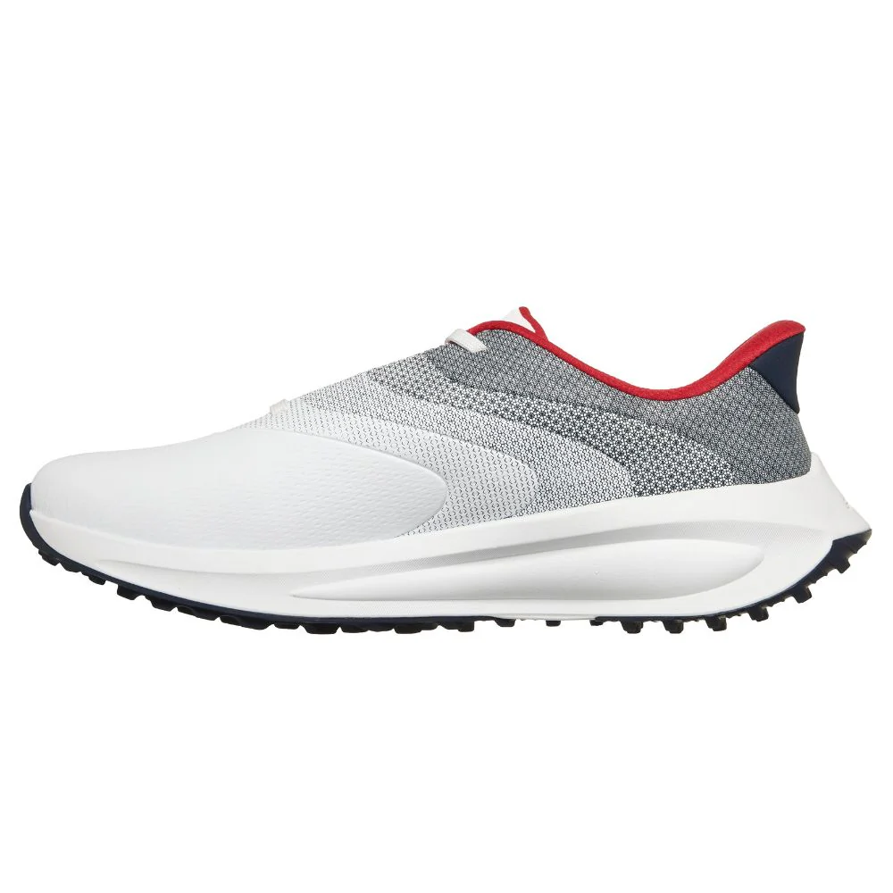Skechers Flow Slip-In Spikeless Golf Shoes 2026 - 214153 - White / Navy / Red - Image 3